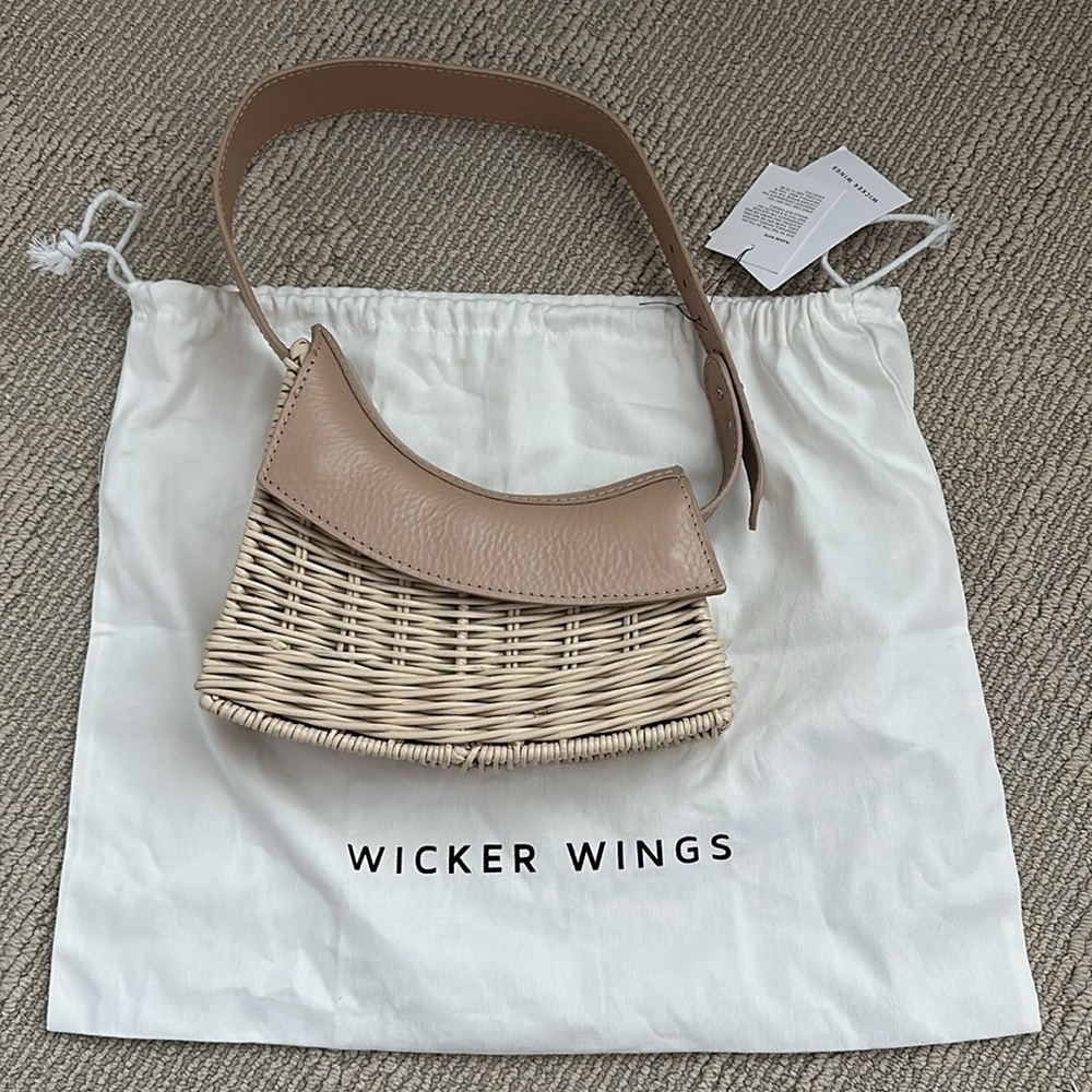 NWT SOLD OUT Wicker Wings Bao Natural Bag